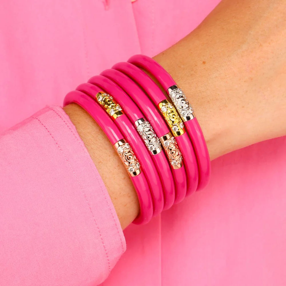 Budha Girl Three Kings All Weather Bangles-EPIC PINK