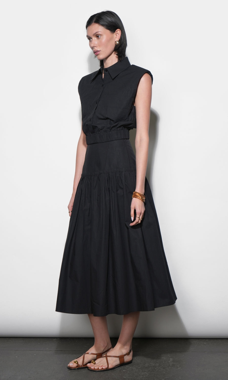 Oren Poplin Midi Skirt