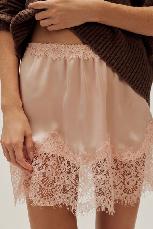 Meet Me In The Middle Mini Slip Skirt