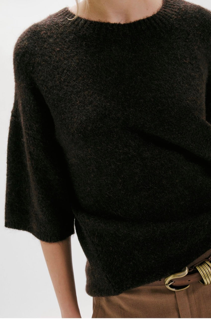 Margot Sweater Tee in Black