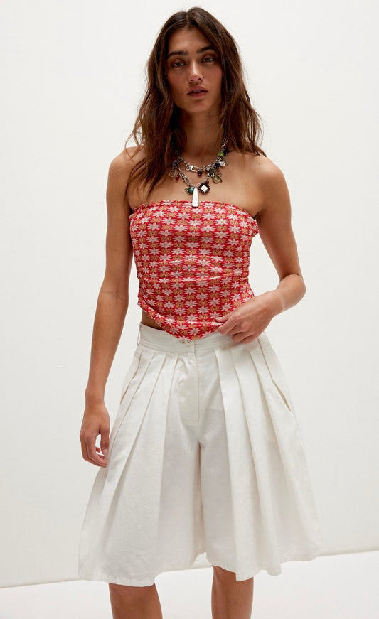 Free People Boulevard Printed Tube Top