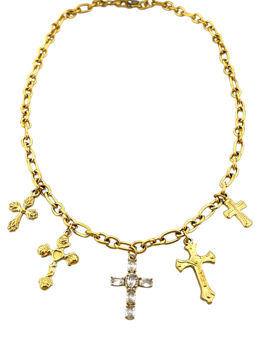 Bliss Cross Charm Necklace