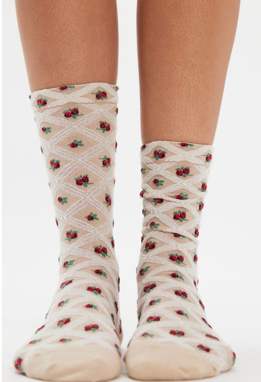 Floral Jacquard Trouser Socks
