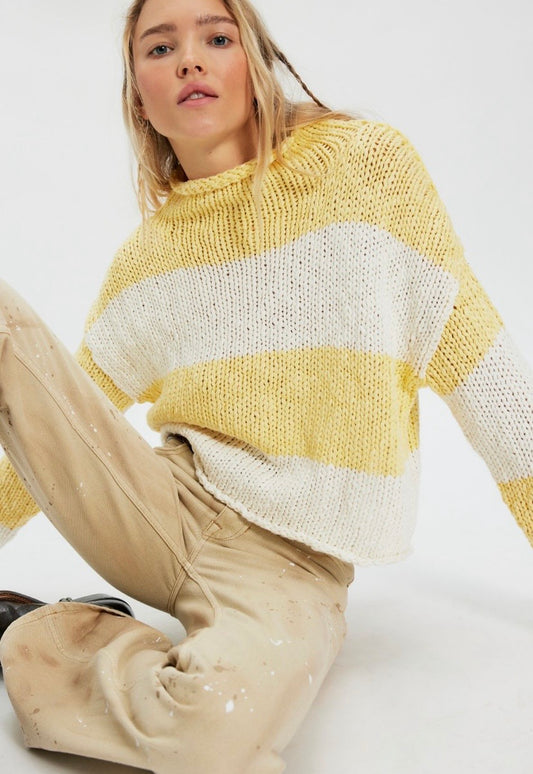 Opal Rollneck Knit Stripe Sweater