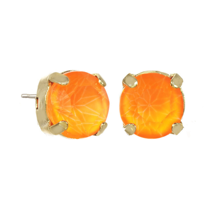 Oakland Studs in Electric Orange