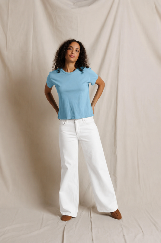 Harley Milky Blue Perfect White Tee