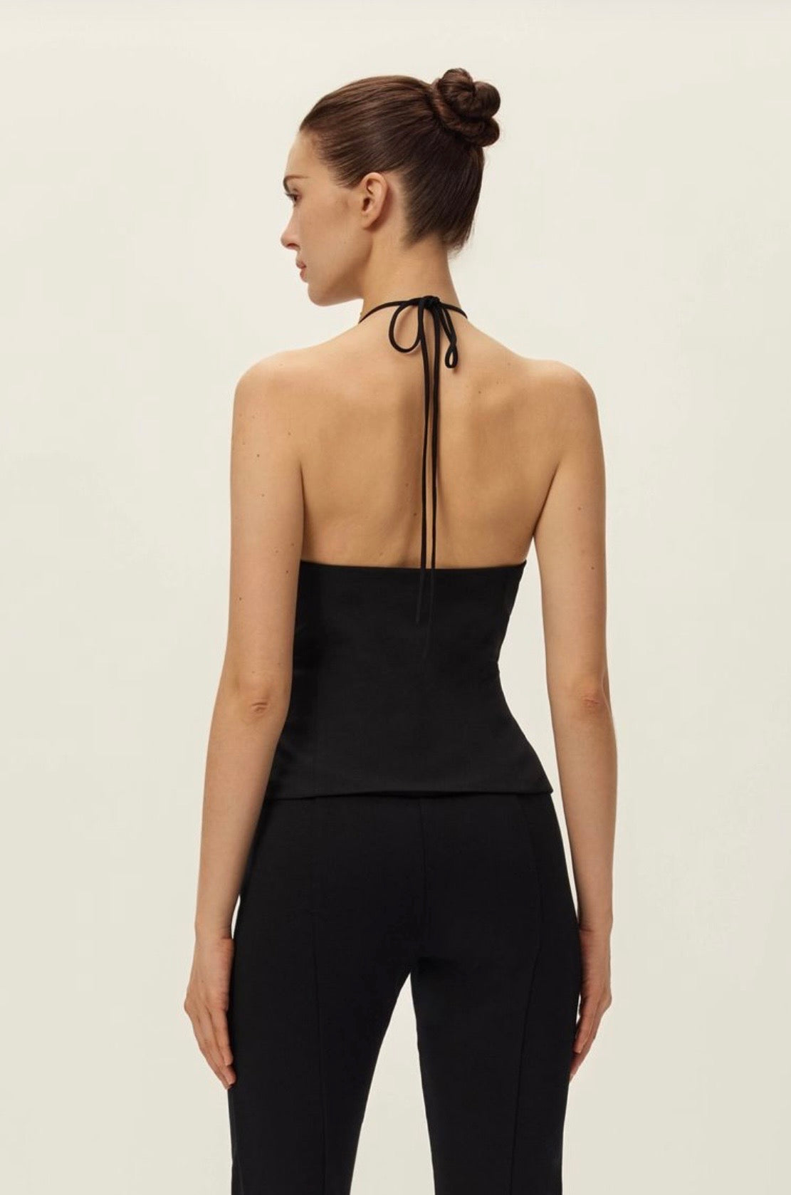 Jalen Black Halter Corset Top