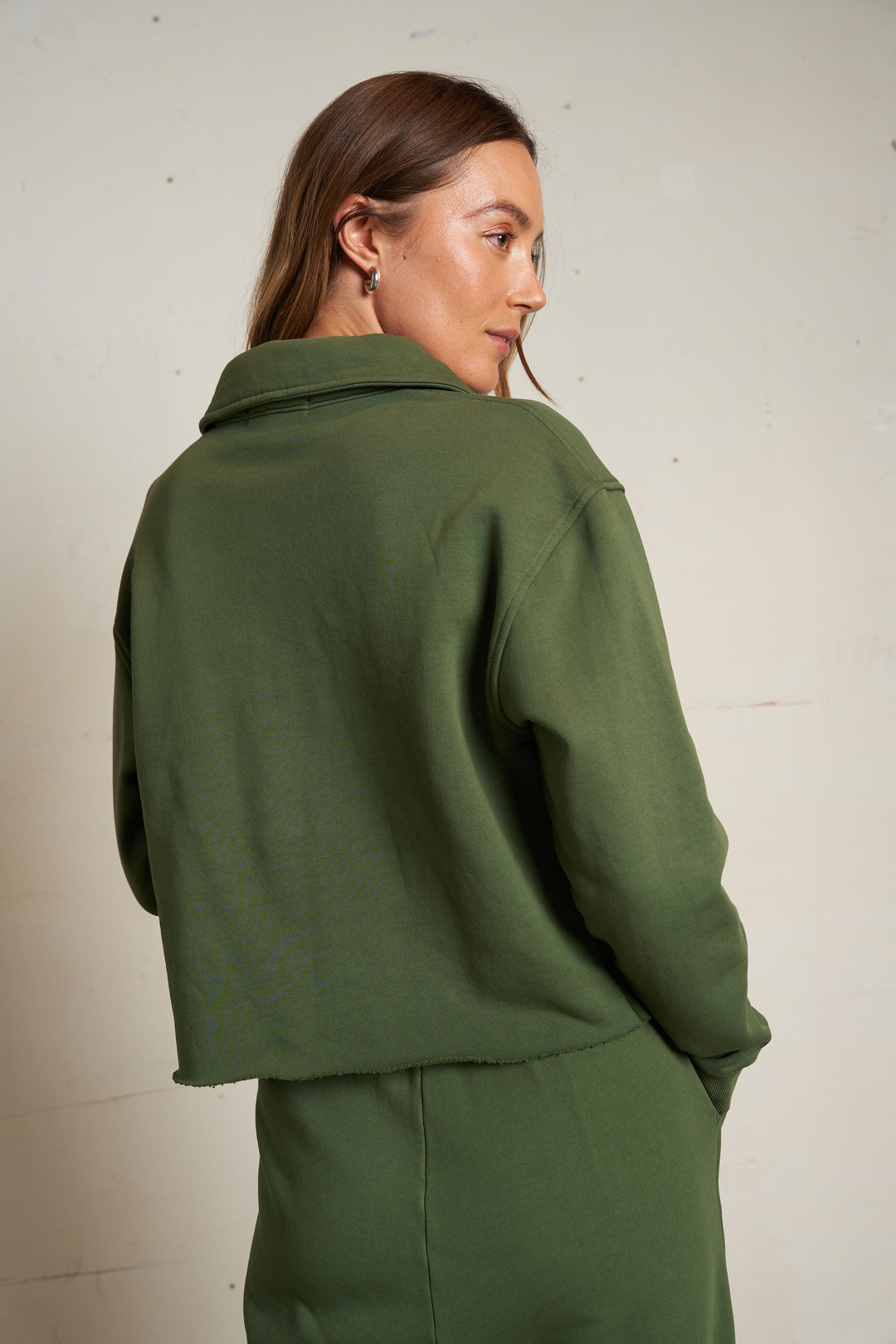 Vinny Fleeced Collared Sweatshirt