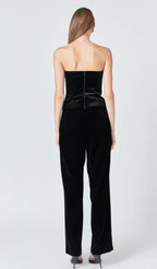 Endless Rose Velvet Rhinestone Bustier