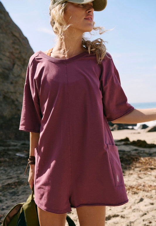Free People Hot Shot Tee Romper