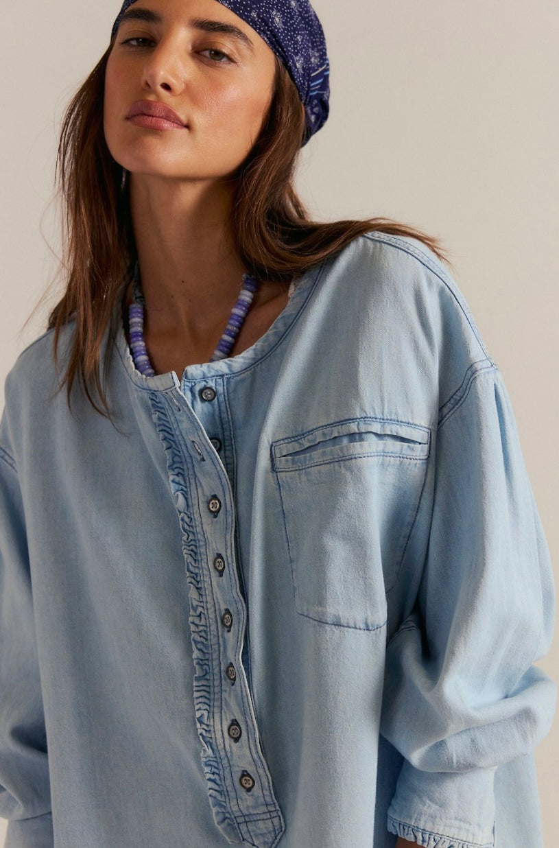 We The Free Denim Dreaming Pullover