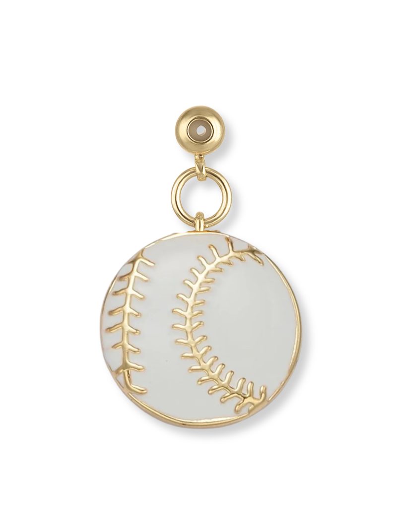 White Baseball Grip Charm