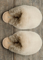 Free People Taupe Snowball Slipper