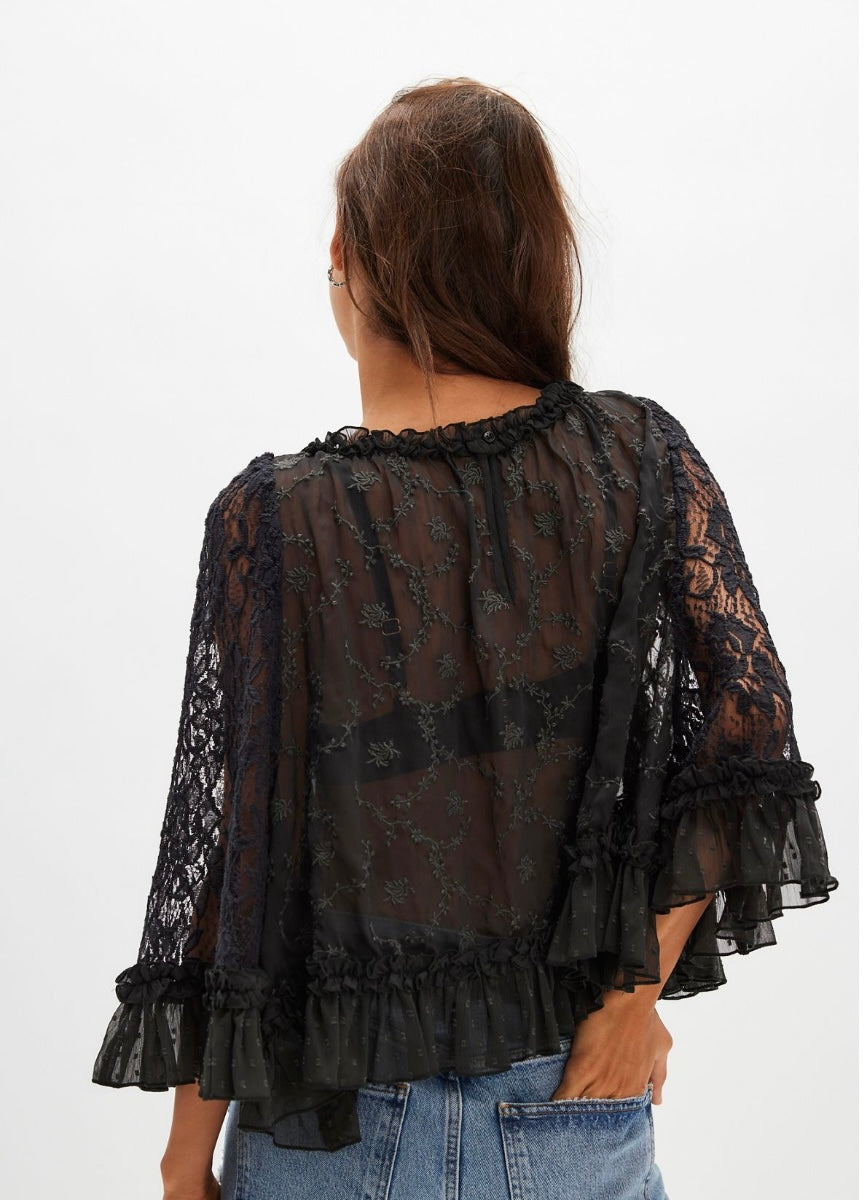 Free People Carly Cape Top