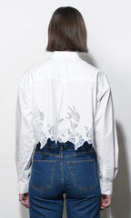 Finley Embroidered Hem Button Up Shirt
