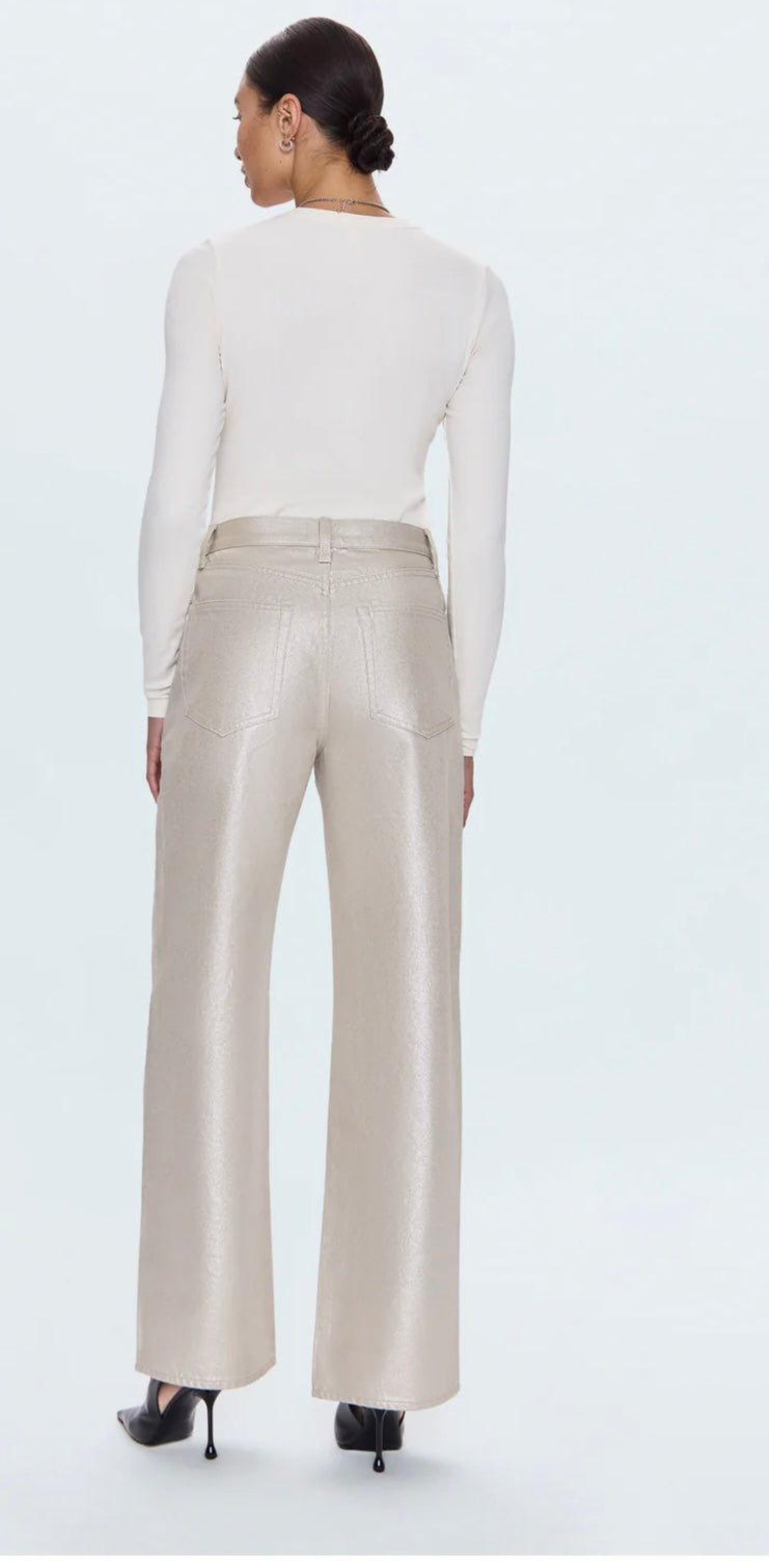 Tate High Rise Bowed Wide Leg Jean