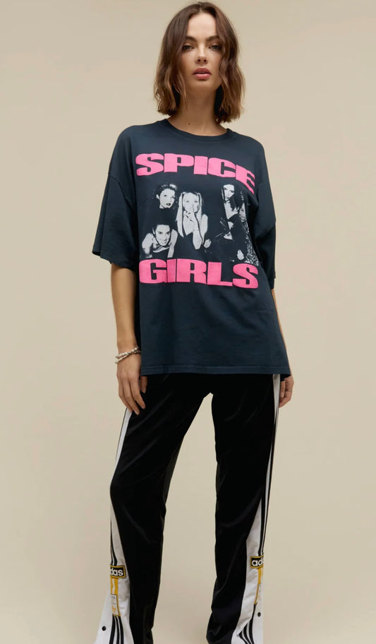 SPICE GIRLS PHOTO OS TEE IN VINTAGE BLACK