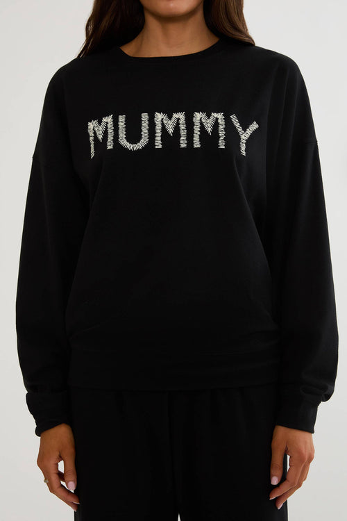 Devyn Oversized Midnight Mummy Sweatshirt