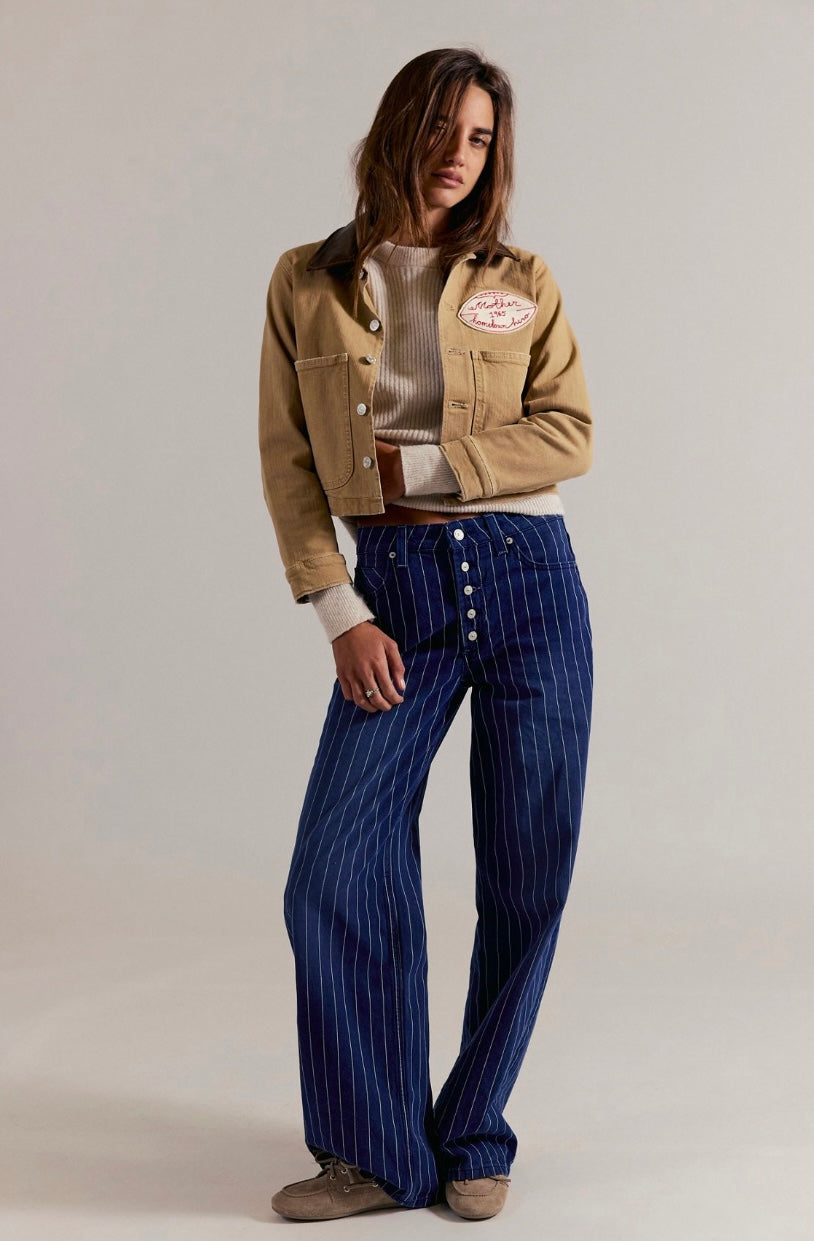 Nia Striped Boyfriend Jeans