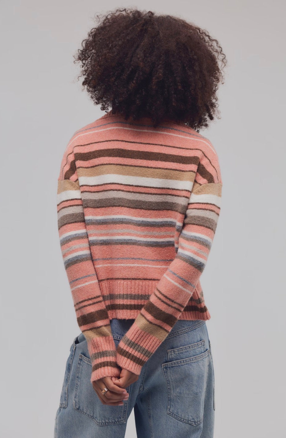 Trading Up Stripe Polo in Peach Combo