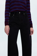 Tate High Rise Bowed Wide Leg