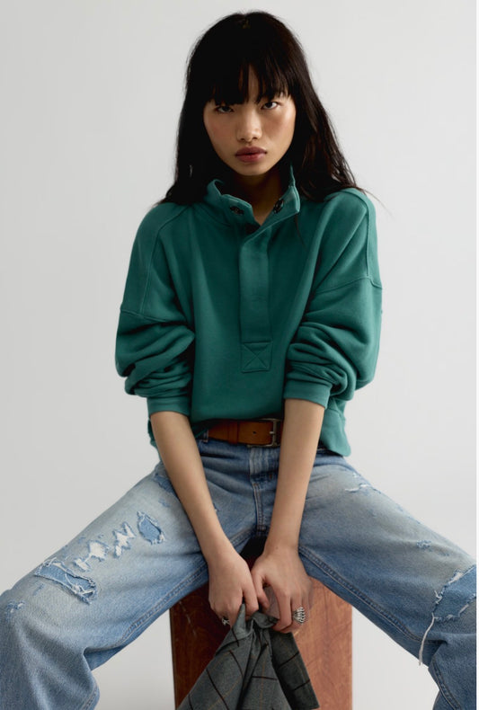 We The Free Timeless Pullover in Aqua
