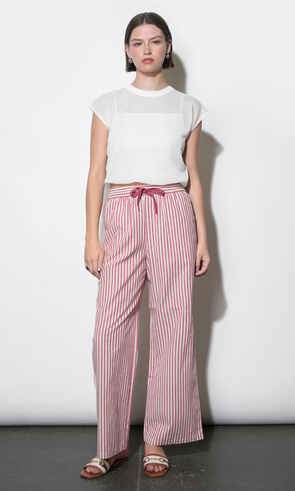 Hellen Stripe Drawstring Pant