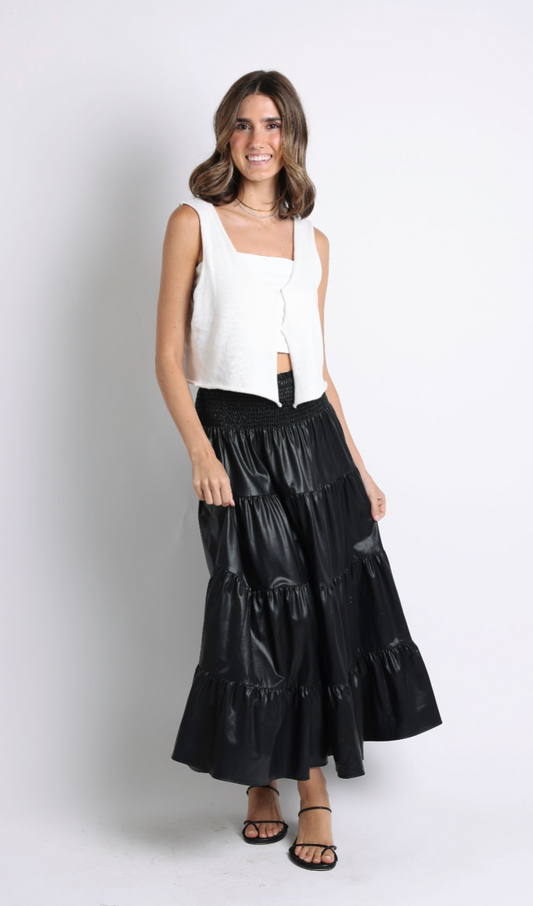 Beth Vegan Leather Skirt