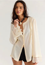 Donni Relaxed, Button-Down Blouse