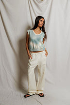 Joy Stripe French Terry Scoop Neck Stripe Tank