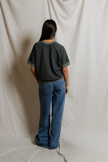 Kennedy Reverse Fleece Short-Sleeve Crewneck