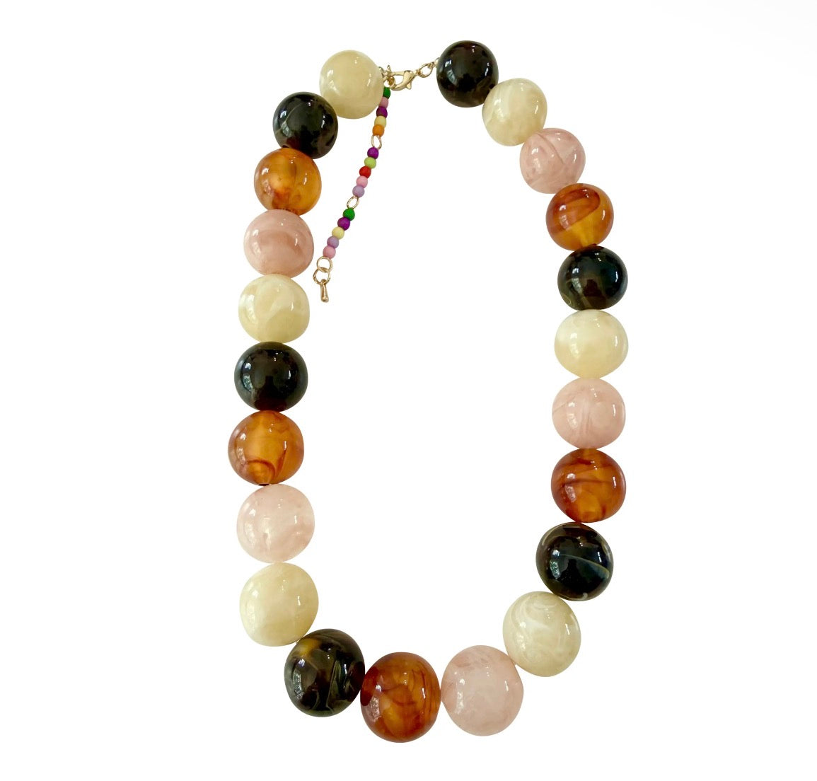 Celia Chunky Neutral Beaded Necklace