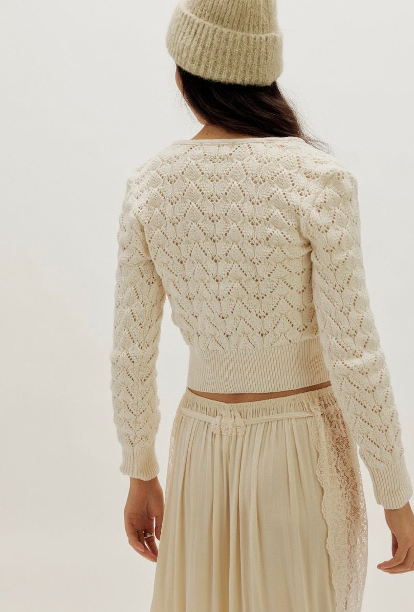 Pretty In Pointelle Cardi
