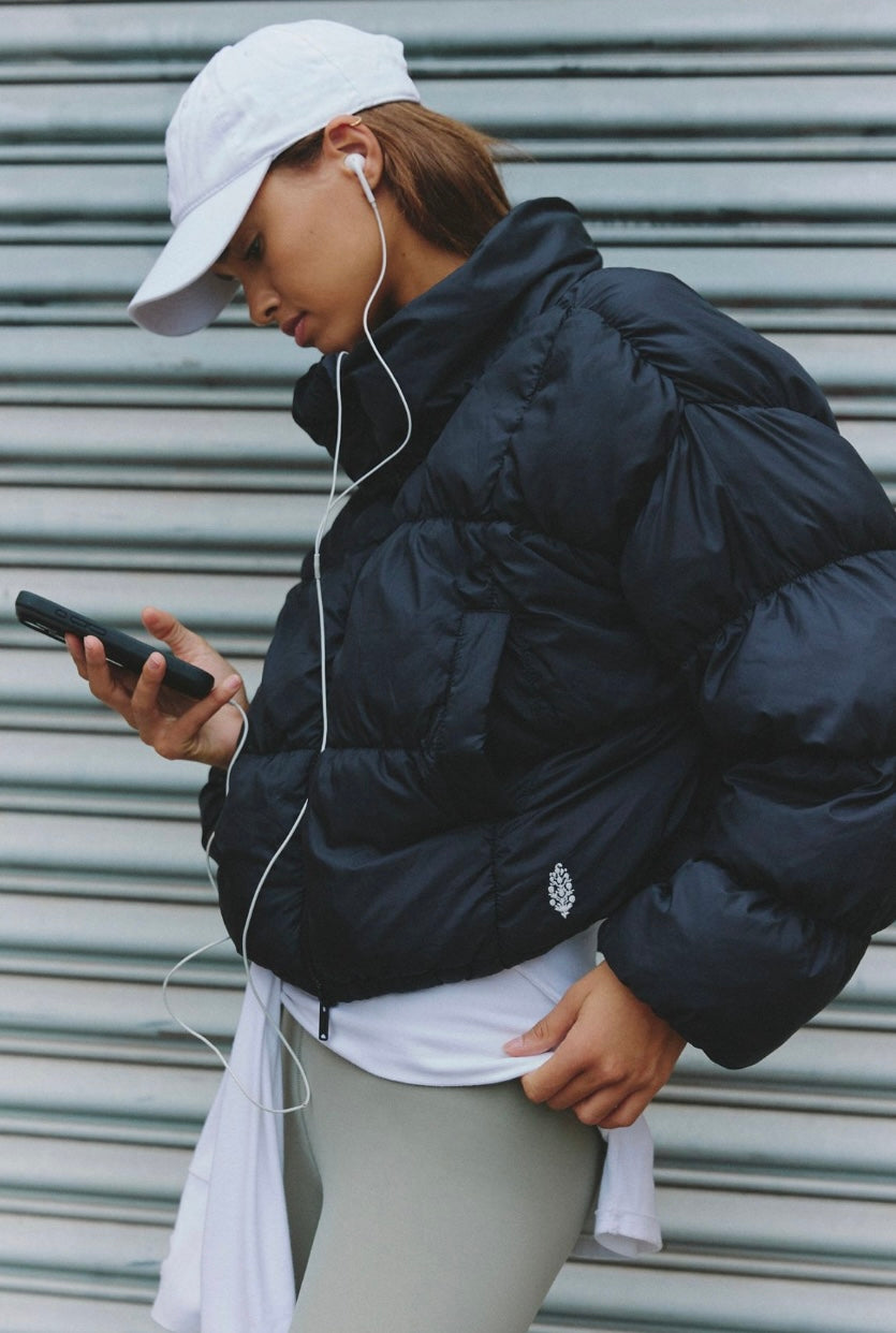 In A Bubble Puffer Jacket