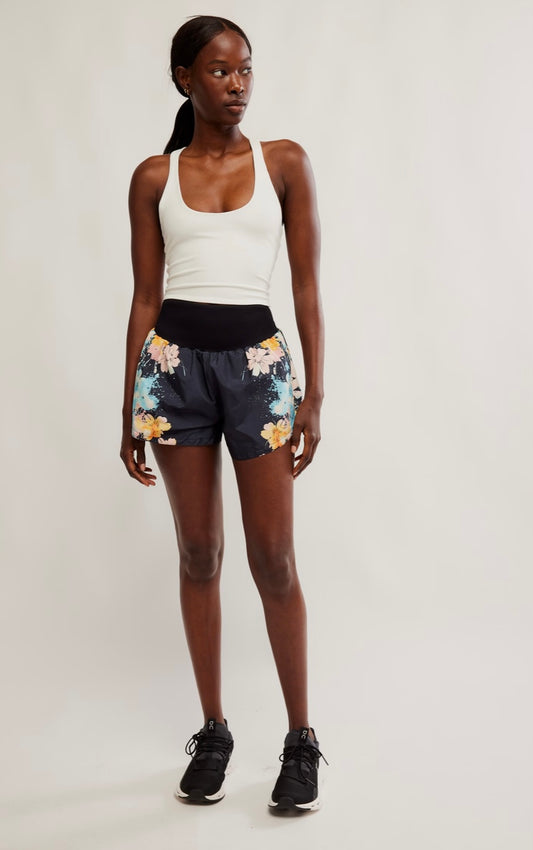 Free People Printed Carpe Diem Shorts