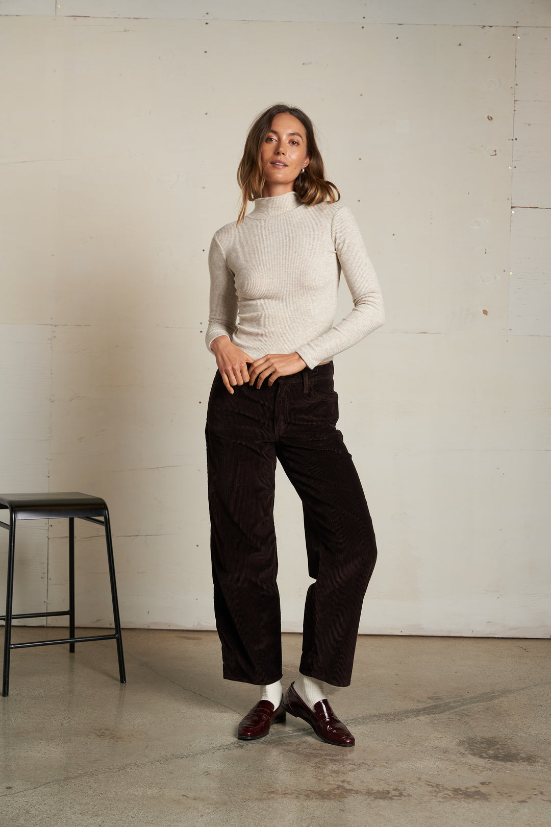 Noelle Sweater Rib Turtleneck