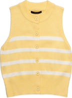 Coastal Stripe Sleeveless Knit Vest
