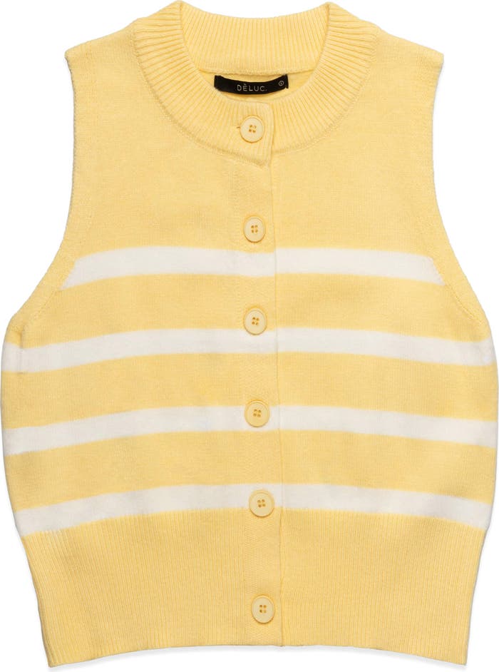Coastal Stripe Sleeveless Knit Vest