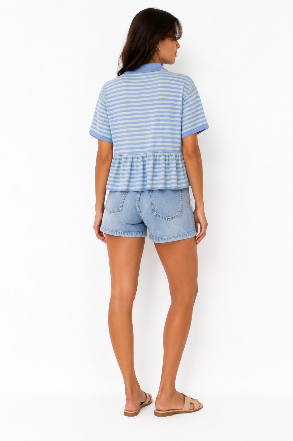 Blue Stripe Bunny Polo