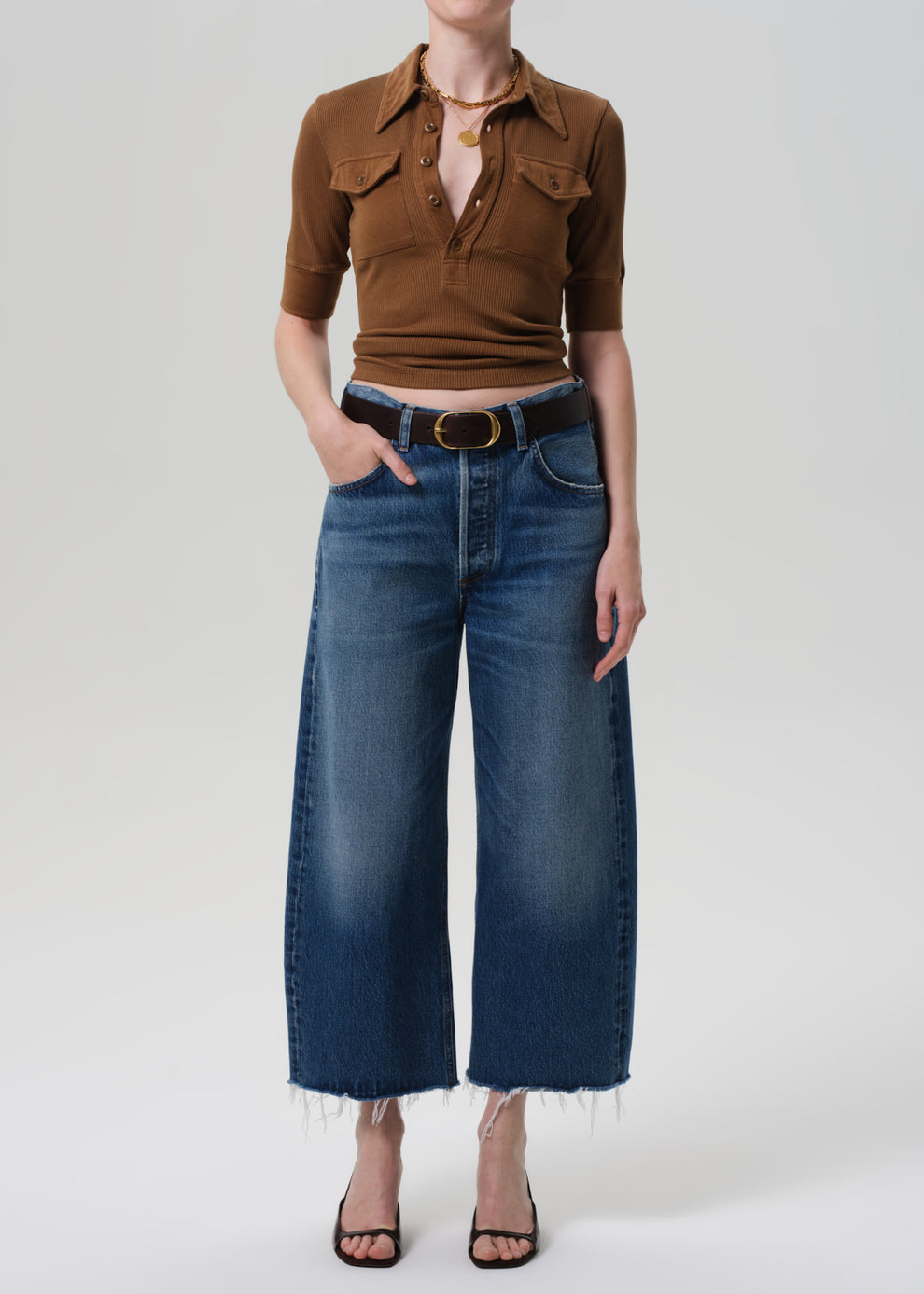 Ayla Raw Hem Crop