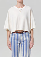 Crop Cape Tee In Pashmina