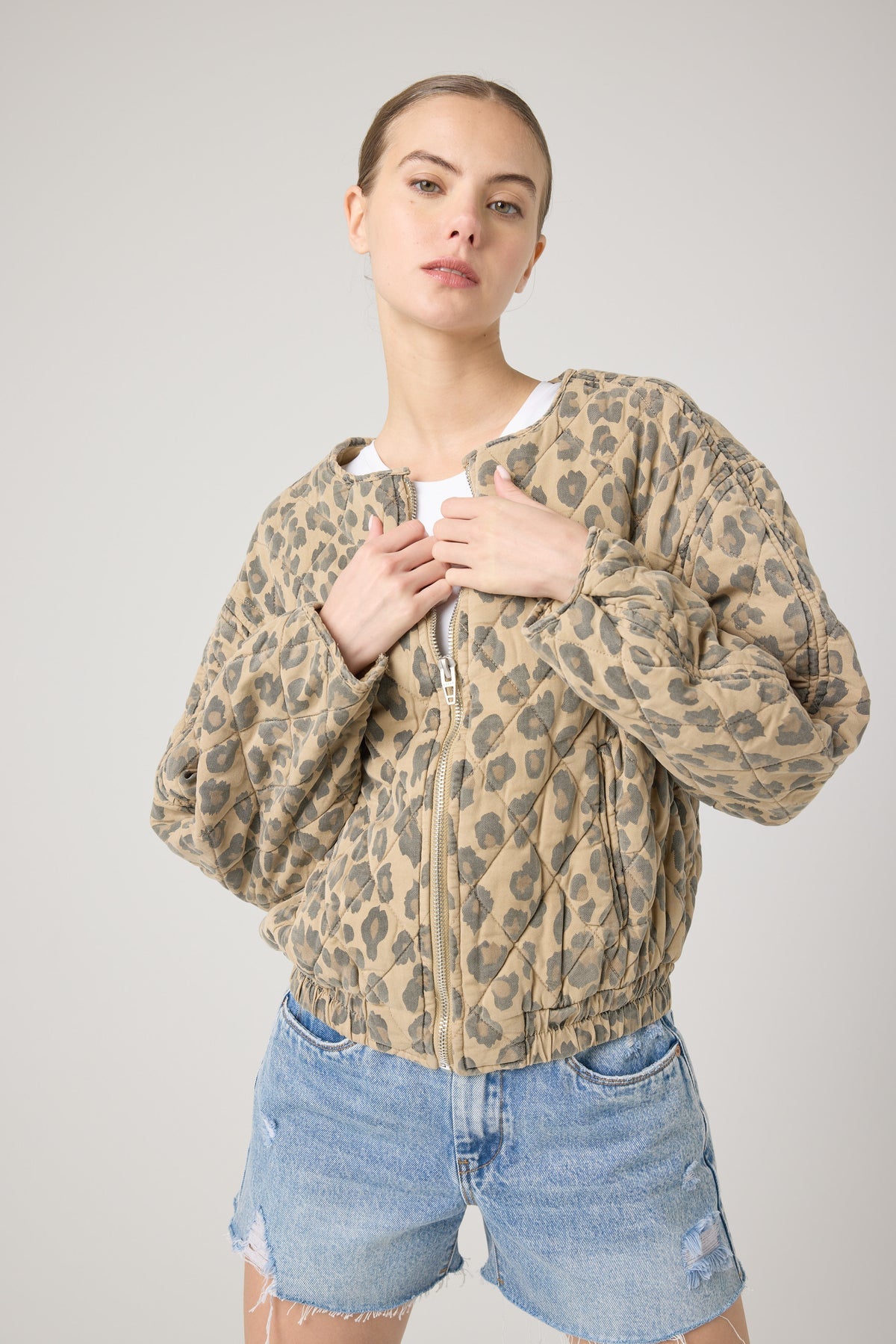 Blanknyc Quilted Spot On Bomber Jacket