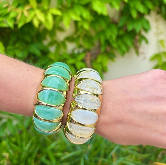 Jess Stretch Bracelet- White