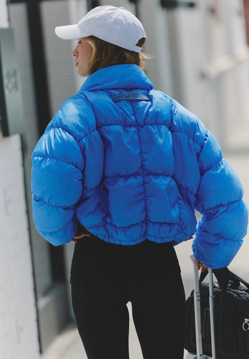 In A Bubble Puffer Jacket