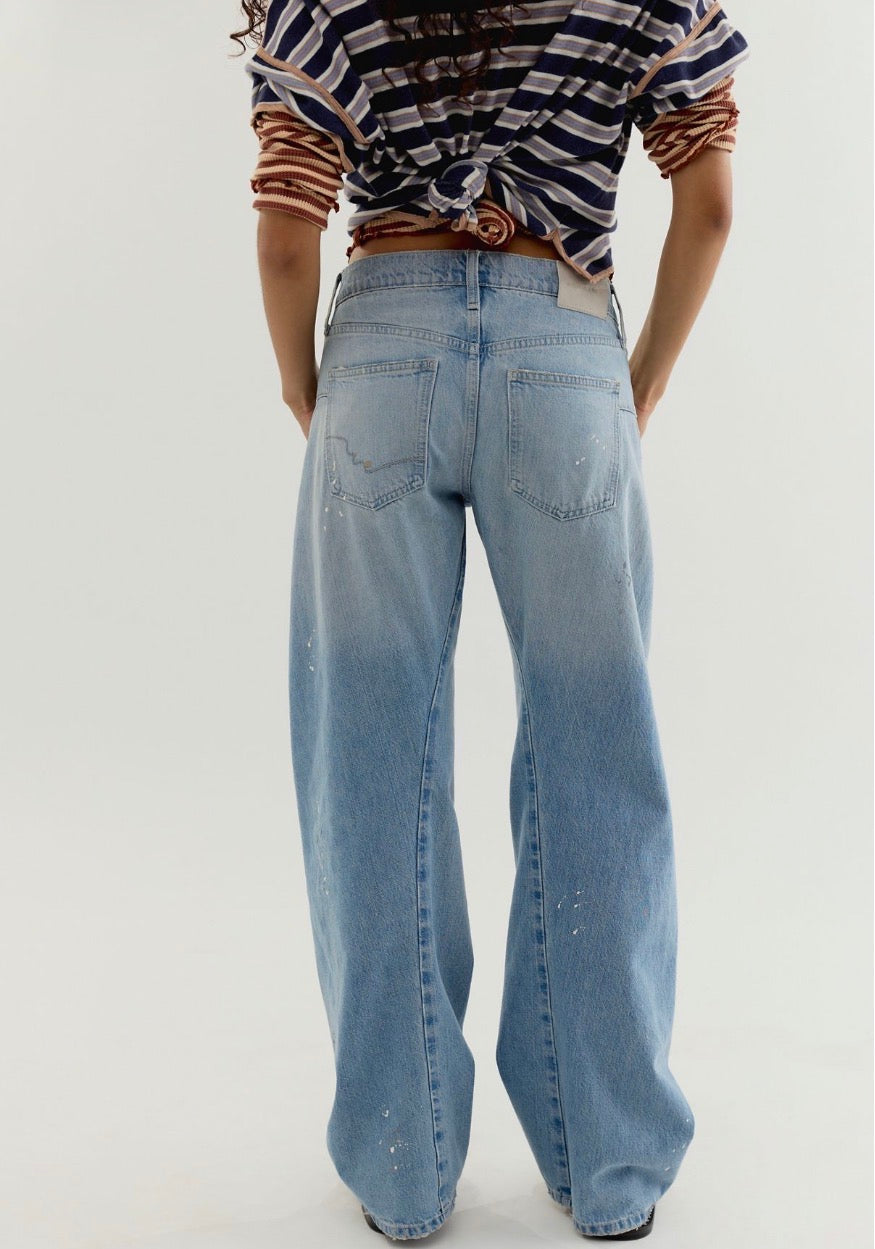 We The Free Fable Low-Rise Twisted Bowed Jeans