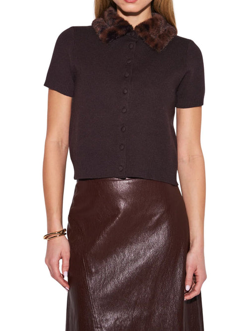 Hanson Statement Collar Sweater in Lavish Leopard