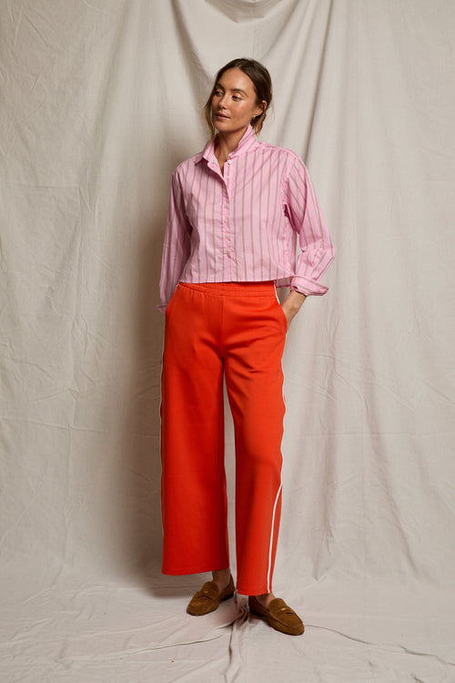 Naomi Poplin Cropped Button Up