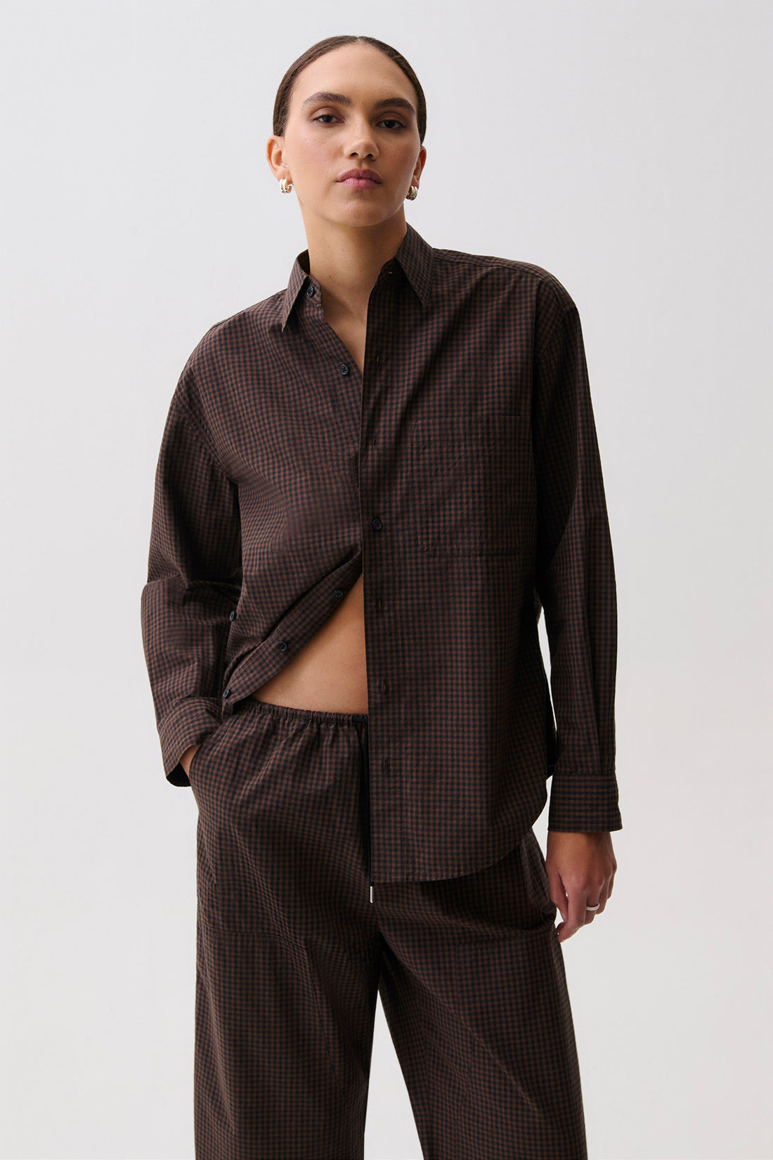 Mila Button Down Wrap Top