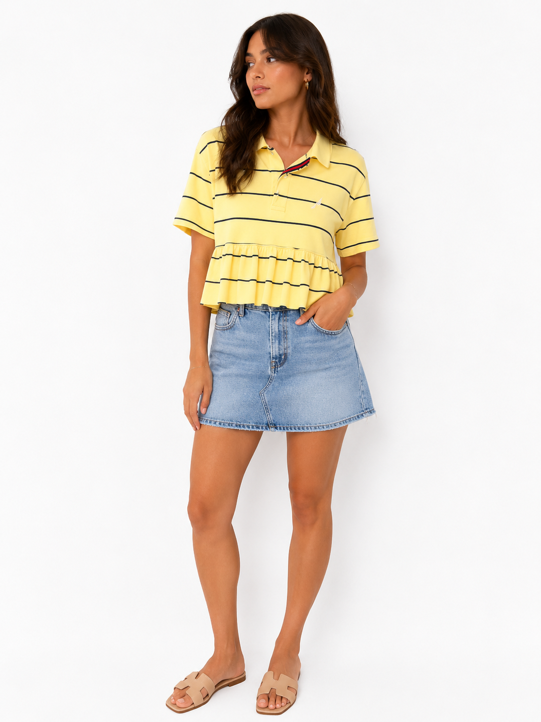 Yellow Stripe Bunny Polo