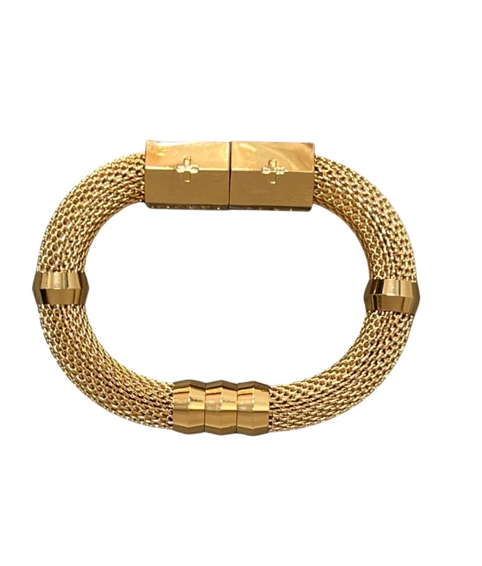 Mesh Classic Gold Tone Bracelet